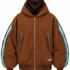 Neptun x Avatar Hooded Brown Bomber Jacket