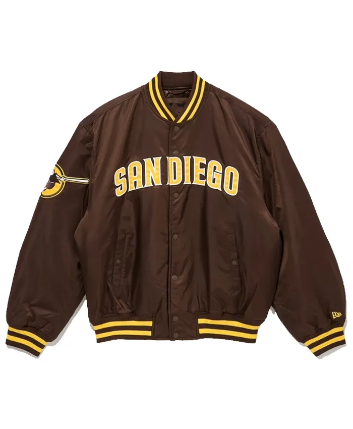 New Era San Diego Padres MLB Stadium Nylon Bomber Jacket