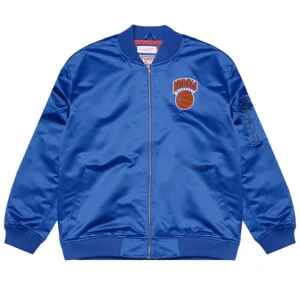 New York Knicks Lightweight Satin Bomber Jacket