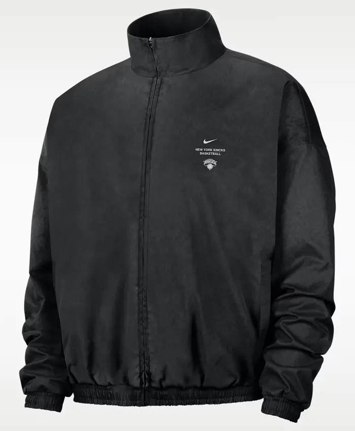 New York Knicks Nike Black Woven Basketball Jacket