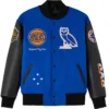 New York Knicks x OVO Raglan Full-Snap Varsity Jacket