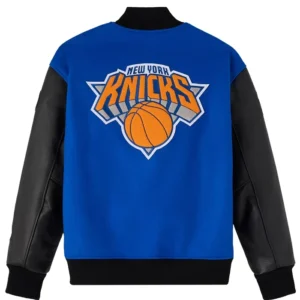 New York Knicks x OVO Raglan Full-Snap Varsity Jacket
