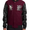 Nike Destroyer Maroon Wool Varsity Bomber Jacket