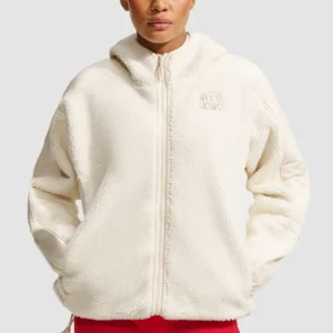 Nike x SKIMS Sherpa Oversized Full-Zip Hooded Jacket