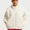 NikeSKIMS White Sherpa Oversized Hooded Jacket