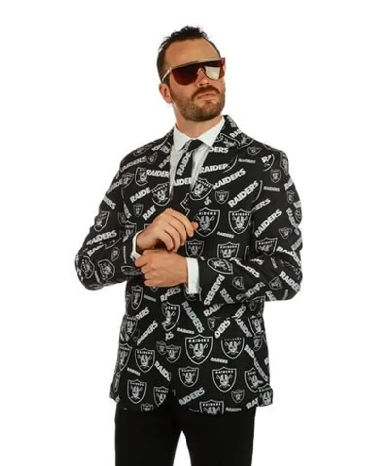 Oakland Raiders Black Silver Suit