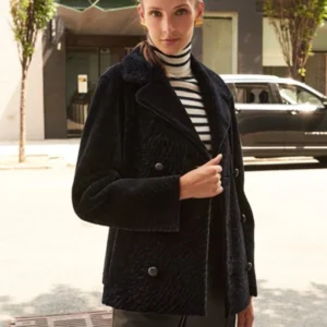POLOGEORGIS X Black Wool Peacoat