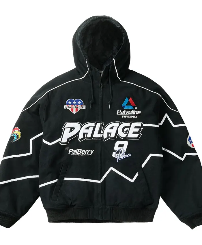 Palace Dascar Hooded Black Bomber Jacket
