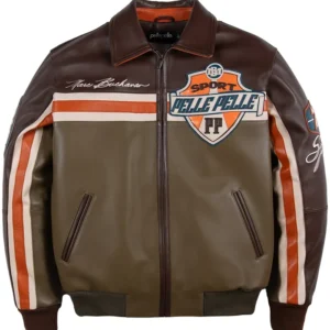 Pelle Pelle Racing Sport Brown Leather Jacket
