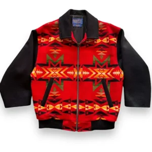 Pendleton High Grade Western Wear Red Wool Jacket