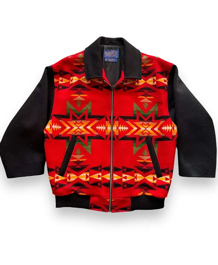 Pendleton High Grade Western Wear Red Wool Jacket