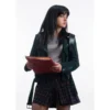 Perfect Liars 2026 Irene Balmes Dark Green Suede Leather Jacket