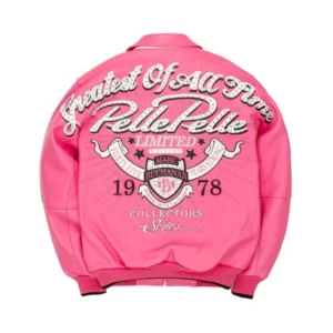 Pink White Leather Jacket pelle pelle