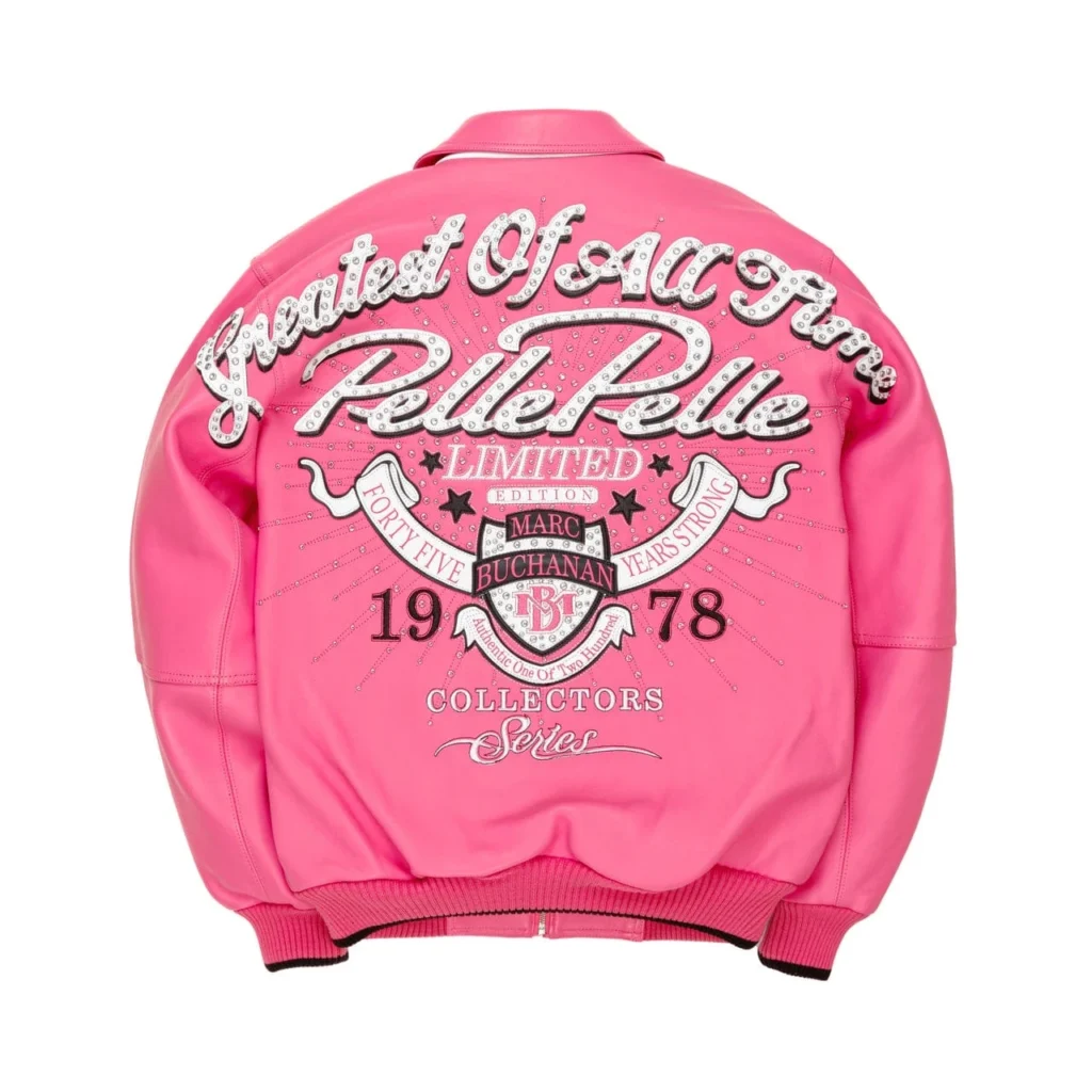 Pink White Leather Jacket pelle pelle