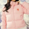 Pink padded outerwear