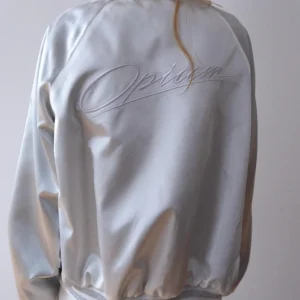 Playboi Carti Opium Silver Satin Bomber Jacket