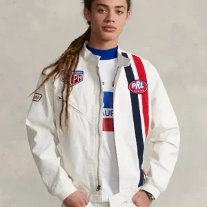 Polo Ralph Lauren White Racing Jacket Shop Now