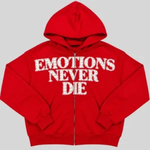 Red Mixed Emotion End Rhinestone Hoodie For Sale