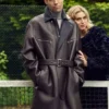 Rivals S02 Rupert Campbell Black Leather Trench Coat