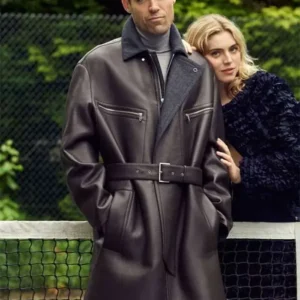 Rivals S02 Rupert Campbell Black Leather Trench Coat