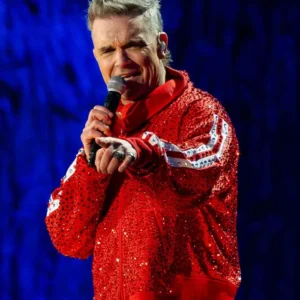 Robbie Williams Red Sequin Jacket