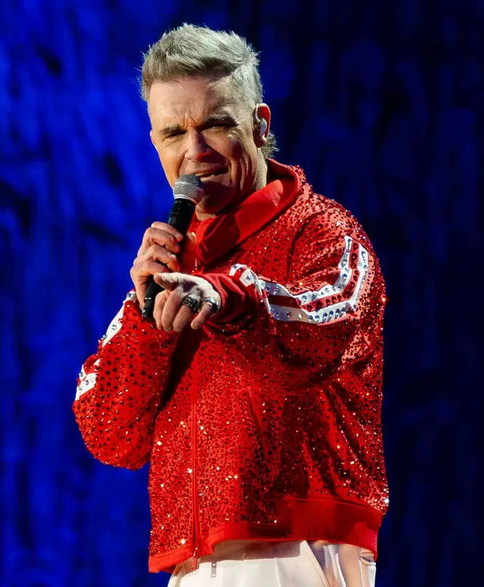 Robbie Williams Red Sequin Jacket