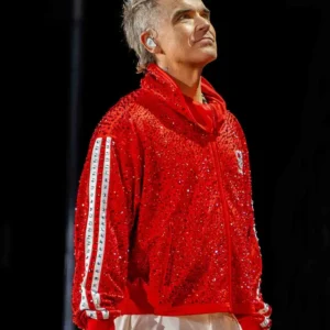 Robbie Williams Red Sequin Track Jacket