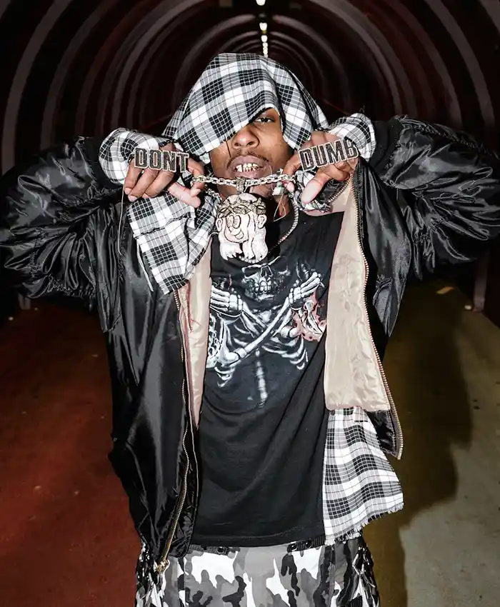 Rocky DON’T BE DUMB Mute Flannel Bomber Jacket