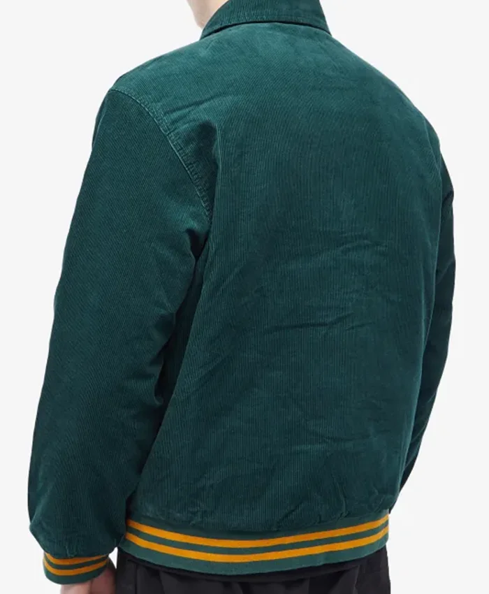 Rugged Corduroy Letterman Jacket