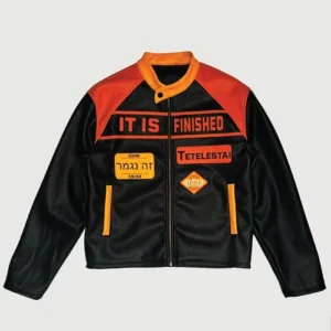 SBB Studios IT IS FINISHED Leather Racing Jacket