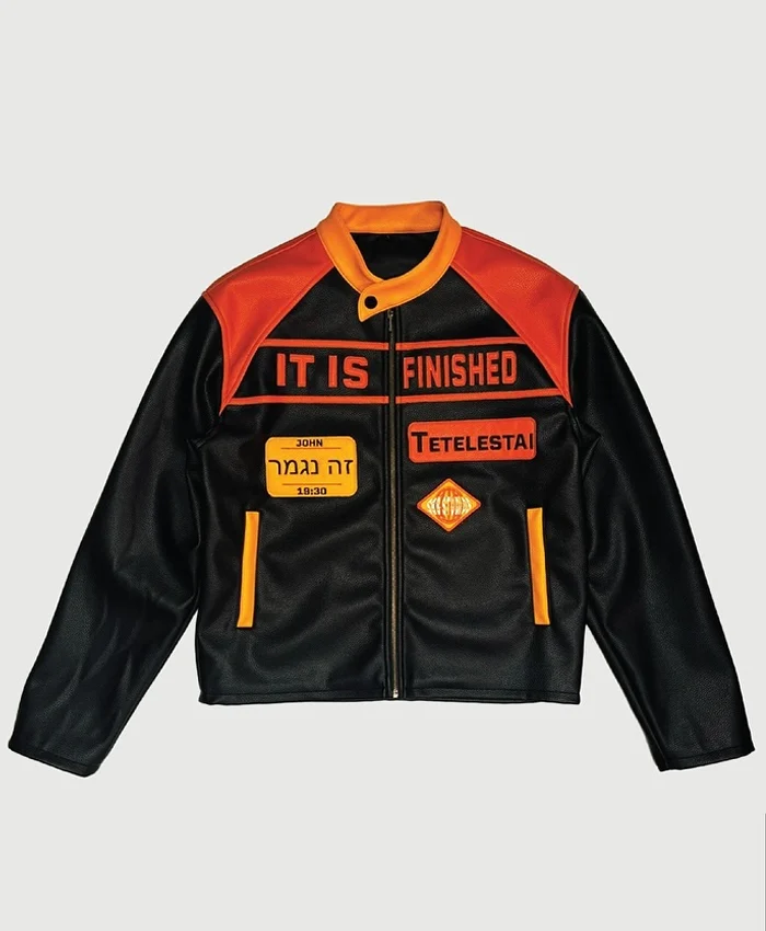 SBB Studios IT IS FINISHED Leather Racing Jacket