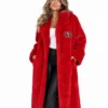 San Francisco 49ers FABGATING by Cuce Red Fur Coat
