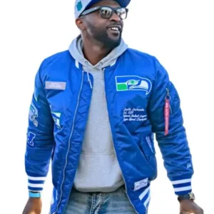 Seahawks Cliff Avril Bomber Jacket