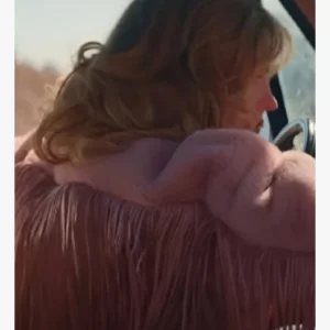 Shop Americana 2025 Sydney Sweeney Pink Fringe Jacket