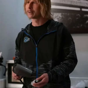 Shop Chad Powers S02 Russ Holliday Black Track Jacket