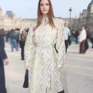 Shop Fashion Week 2026 Barbara Palvin Python Printed Coat
