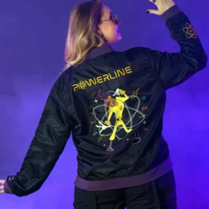 Shop Goofy Powerline Black Bomber Jacket