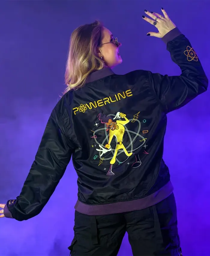 Shop Goofy Powerline Black Bomber Jacket