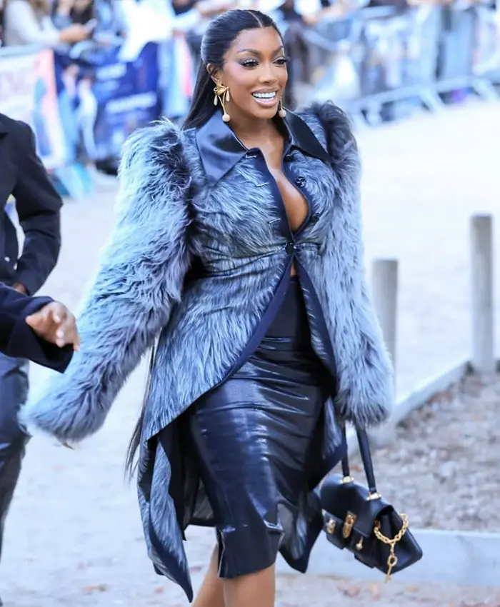 Shop Porsha Williams Schiaparelli SS27 Paris Fur Jacket