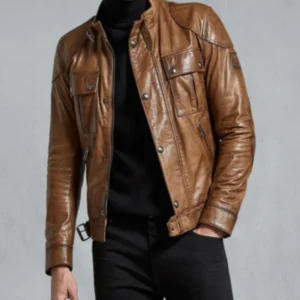 Shop The Celebrity Traitor S02 Richard E. Grant Leather Jacket