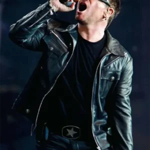 Shop U2 Innocence Experience Bono Vox Leather Jacket