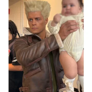 Street Fighter Brown Leather Jacket