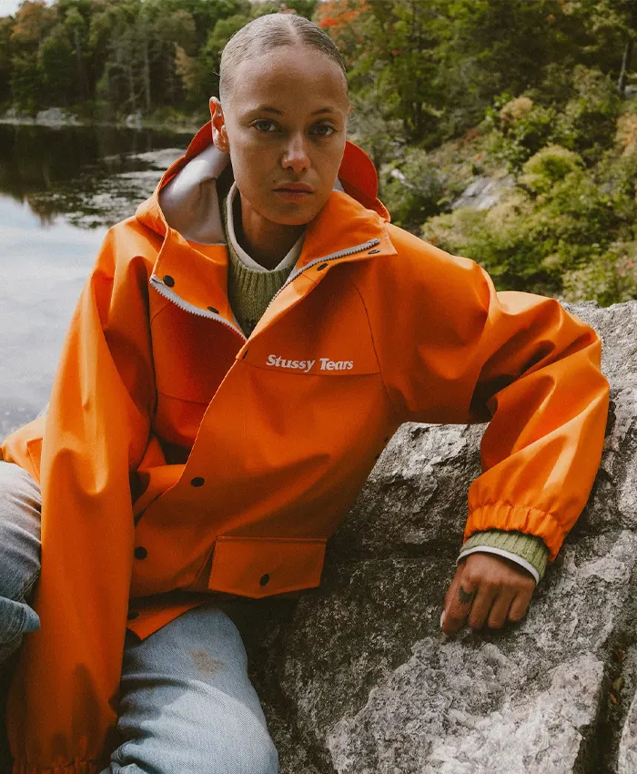 Stussy x Denim Tears Orange Jacket