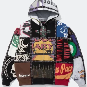 Supreme Number (N)ine Patchwork Zip-Up Hoodie
