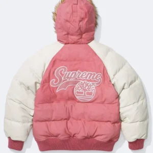 Supreme x Timberland Fur Hooded Suede Puffer Jacket For Sale