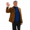 Sylvester Stallone Brown Suede Leather Blazer