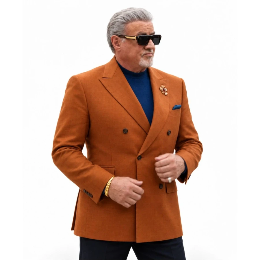 Sylvester Stallone Frisco King 2026 Orange Blazer