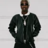TML Vibez Black Leather Jacket