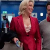 Ted Lasso S04 Hannah Waddingham Red Printed Blazer