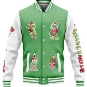 The Grinch Christmas Baseball Letterman Jacket